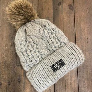 Women's Grey and Black Hat